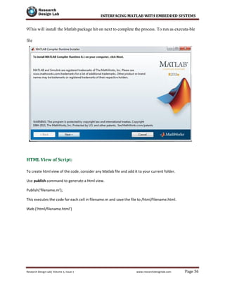 interfacing matlab with embedded systems | PDF