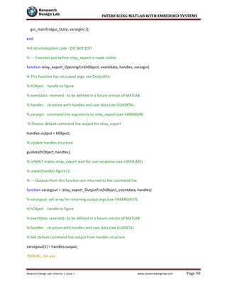 interfacing matlab with embedded systems | PDF