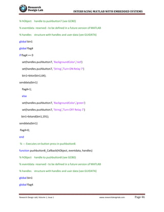 interfacing matlab with embedded systems | PDF