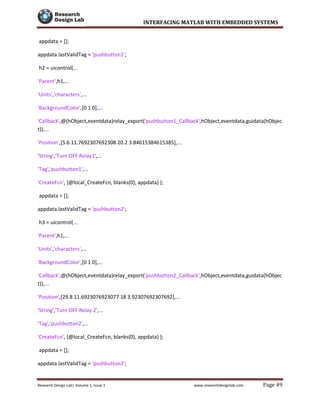 interfacing matlab with embedded systems | PDF