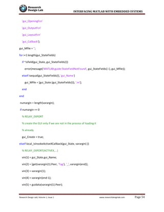 interfacing matlab with embedded systems | PDF