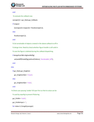 interfacing matlab with embedded systems | PDF