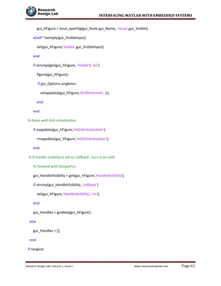interfacing matlab with embedded systems | PDF