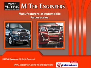 Manufacturers of Automobile
       Accessories
 