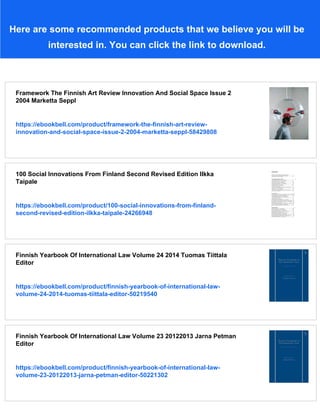 Finnish Innovations And Technologies In Schools A Guide Towards New ...