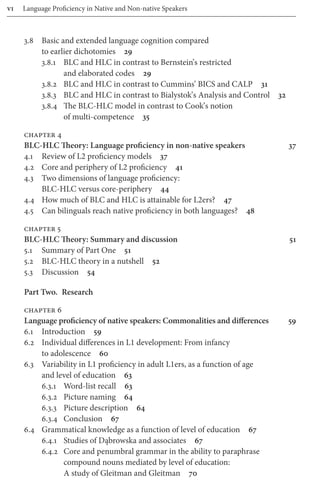 Language Proficiency In Native And Nonnative Speakers Theory And ...