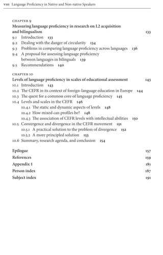 Language Proficiency In Native And Nonnative Speakers Theory And ...