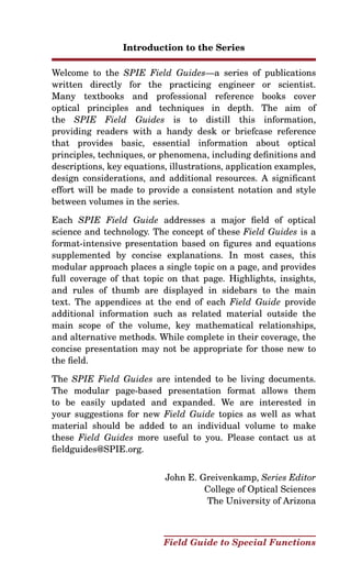 Spie Reference Style Field Guide To Special Functions For Engineers Spi Larry C Andrews | PDF