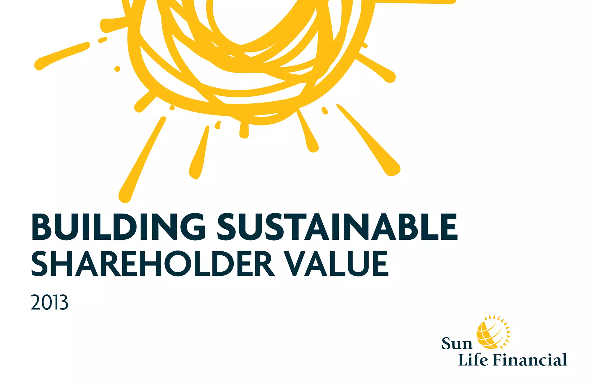 BUILDING SUSTAINABLE
SHAREHOLDER VALUE
2013
 