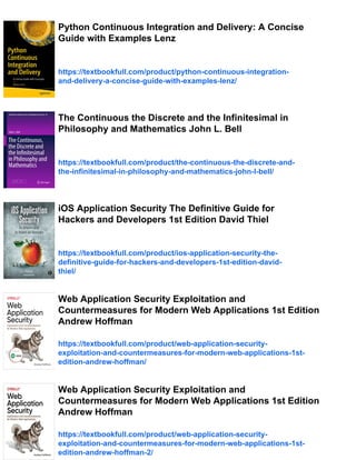 Agile Application Security Enabling Security in a Continuous Delivery ...