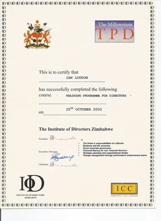 Training Programme for Directors