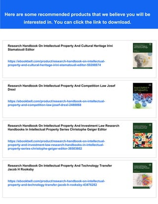 Research Handbook On Intellectual Property And Artificial Intelligence ...
