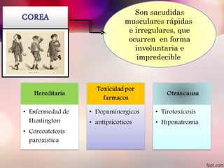 Son sacudidas
musculares rápidas
e irregulares, que
ocurren en forma
involuntaria e
impredecible
 