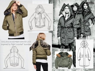 inspired by ﬂight ‘snorkel” bomber
AVELANCHE BOMBER WINTER 2015
 