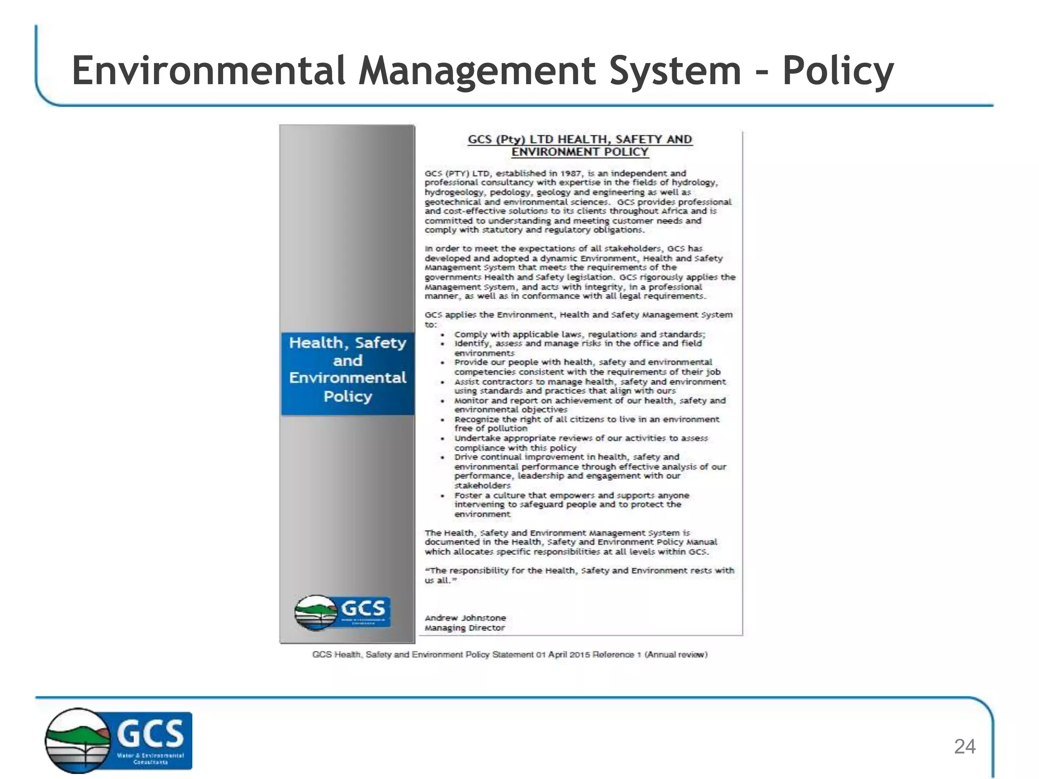 Environmental Management Systems - ISO 14001 | PPTX