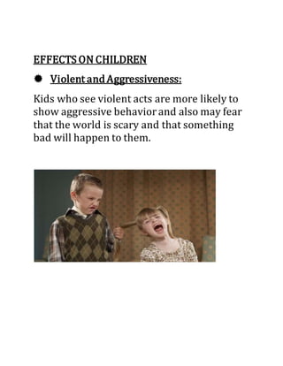 Report Effects of Cartoons on Children