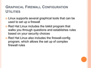 Firewall Configuration Command In Linux Linux Security in Operating System | PPTX