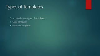 Polymorphism & Templates | PPTX