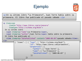 Jose Emilio Labra Gayo - Universidad de Oviedo
PROYECTO SCHEMA.ORG
 