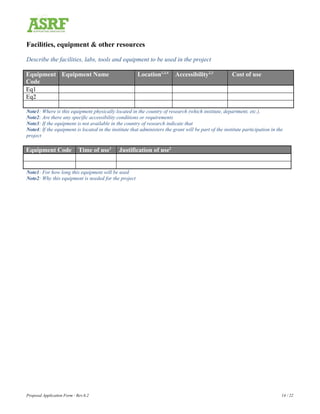 Asr Application Form ASRF Application Form | PDF