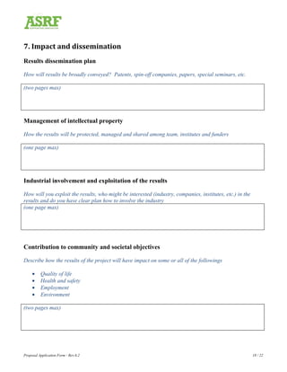 ASRF Application Form | PDF