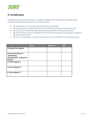 ASRF Application Form | PDF