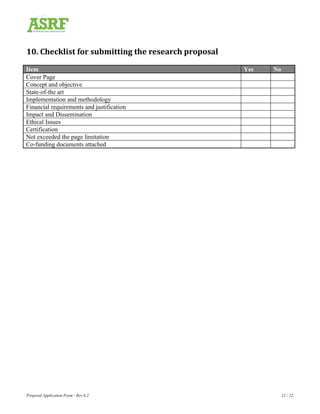ASRF Application Form | PDF