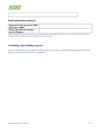ASRF Application Form | PDF