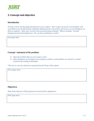 ASRF Application Form | PDF