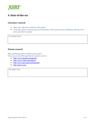 Asr Application Form ASRF Application Form | PDF