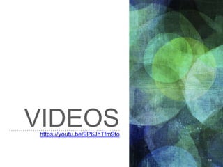 VIDEOS
14
https://youtu.be/9P6JhTfm9to
 