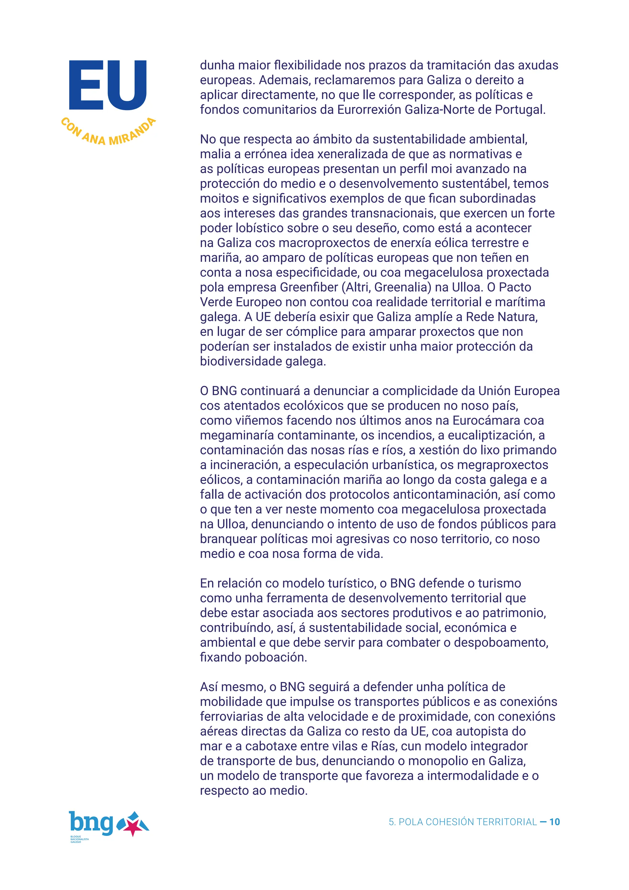 Programa BNG Elecciones Europeas para el 9J | PDF