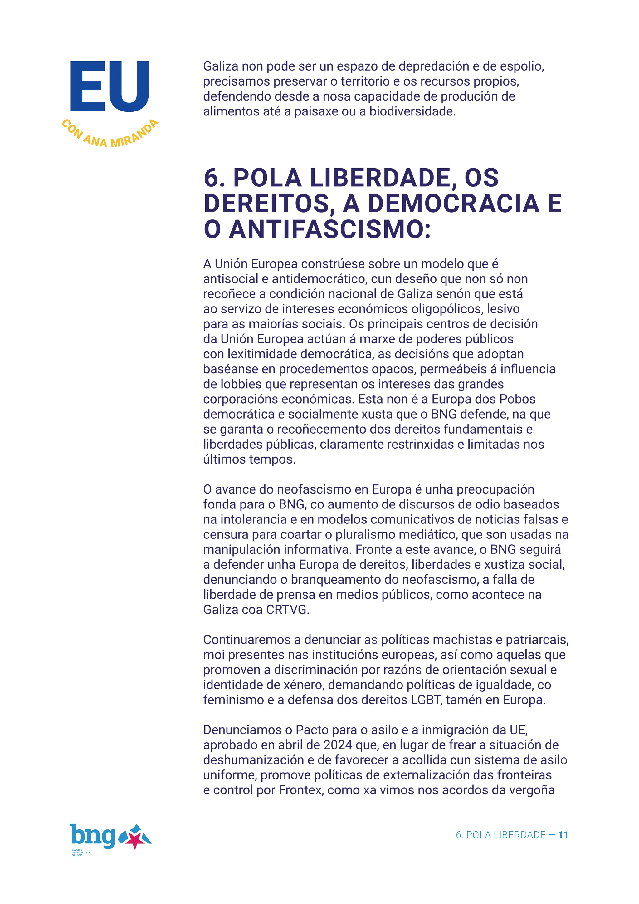 Programa BNG Elecciones Europeas para el 9J | PDF