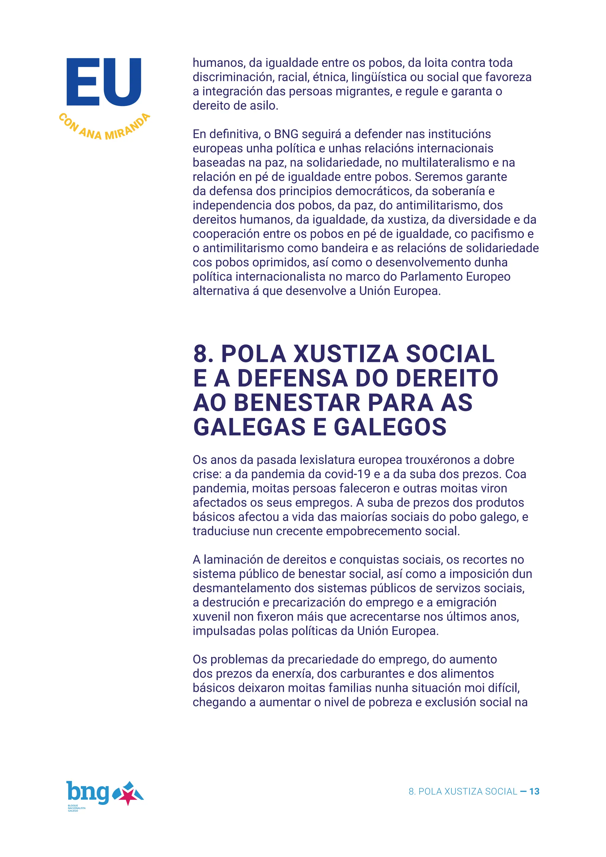 Programa BNG Elecciones Europeas para el 9J | PDF