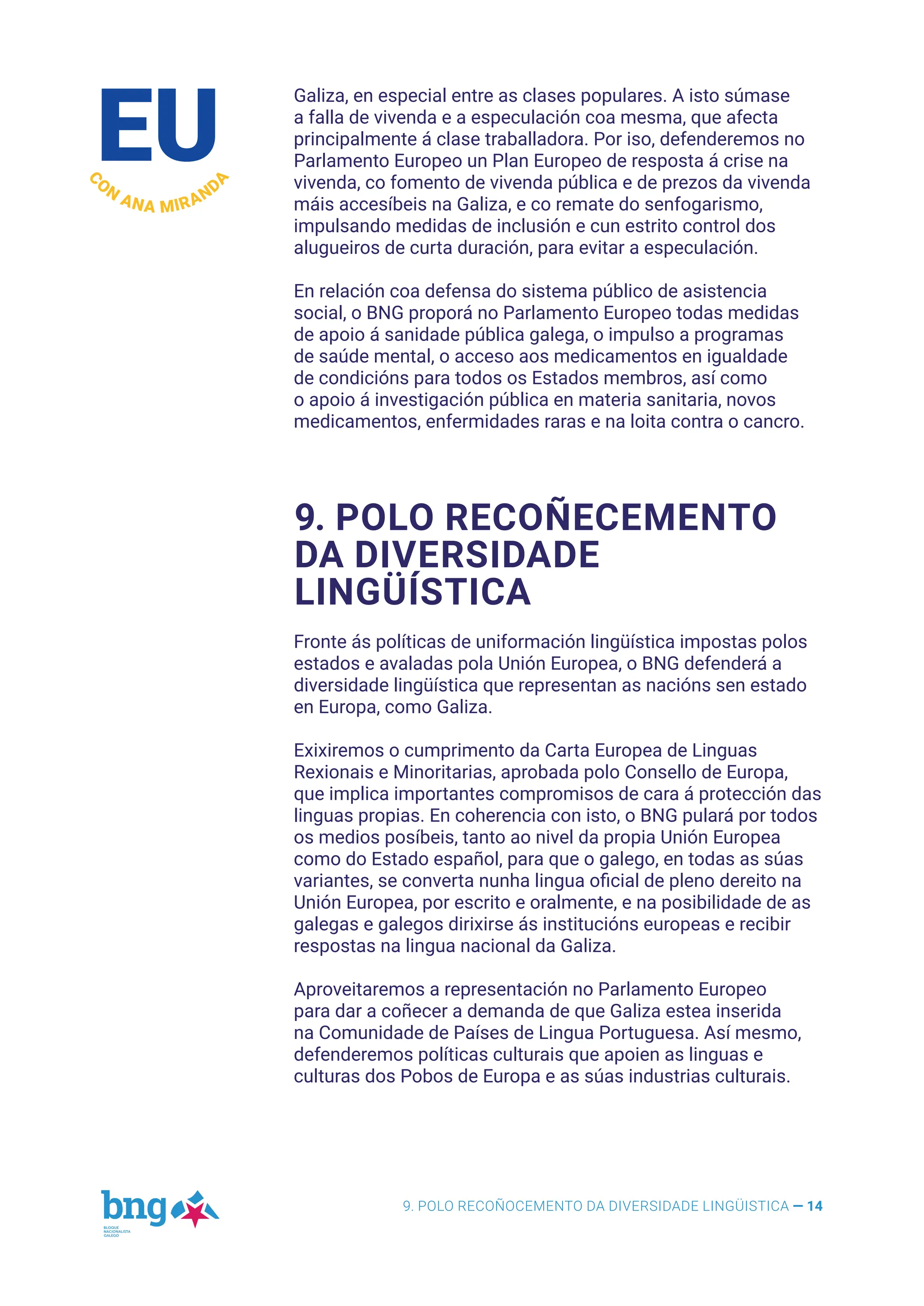 Programa BNG Elecciones Europeas para el 9J | PDF