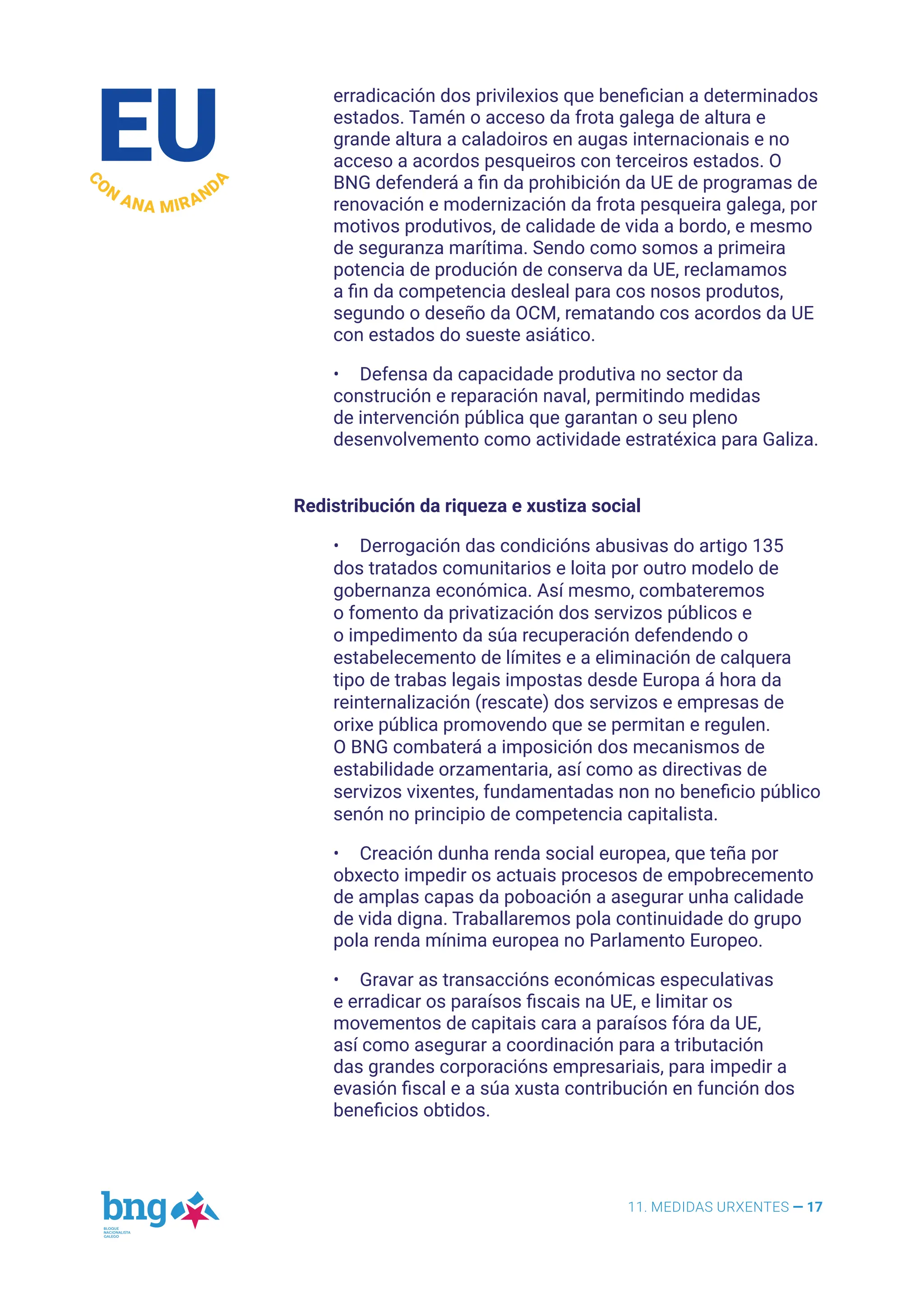 Programa BNG Elecciones Europeas para el 9J | PDF