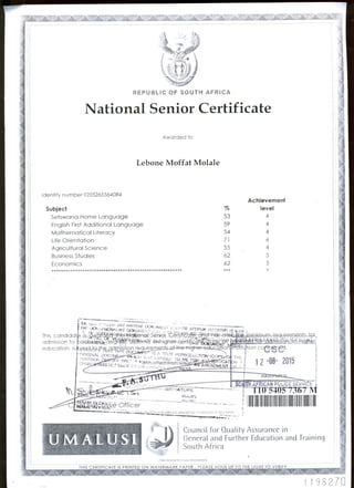 national senior certificate