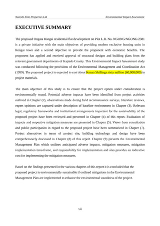 Proponents Chapter EIA-Rongai-NairobiEliteproperties | PDF