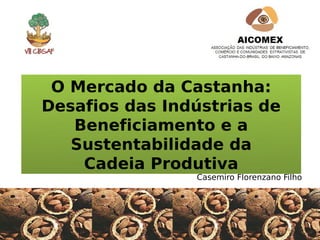 O Mercado da Castanha:
Desafios das Indústrias de
   Beneficiamento e a
   Sustentabilidade da
    Cadeia Produtiva
                Casemiro Florenzano Filho
 