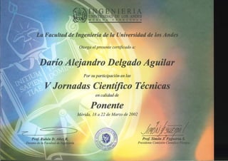 Project presentation ULA certificate