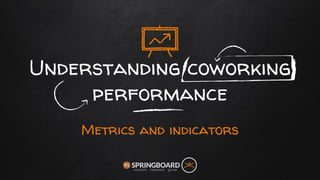 Understanding coworking
performance
Metrics and indicators
 