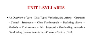 24CS202-JAVA programming UNIT 1-PPT.pptx