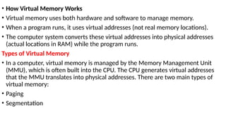 Comprehensive Overview of Memory Management in Operating Systems | PPTX