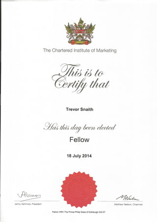 CIM Fellow Certificate