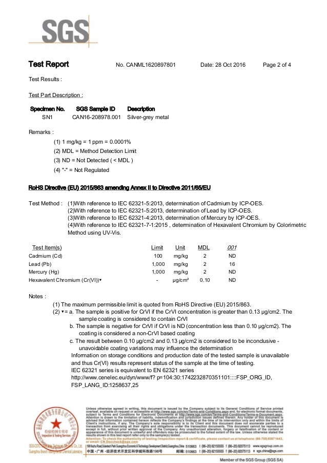 Zinc alloySGS Report.PDF