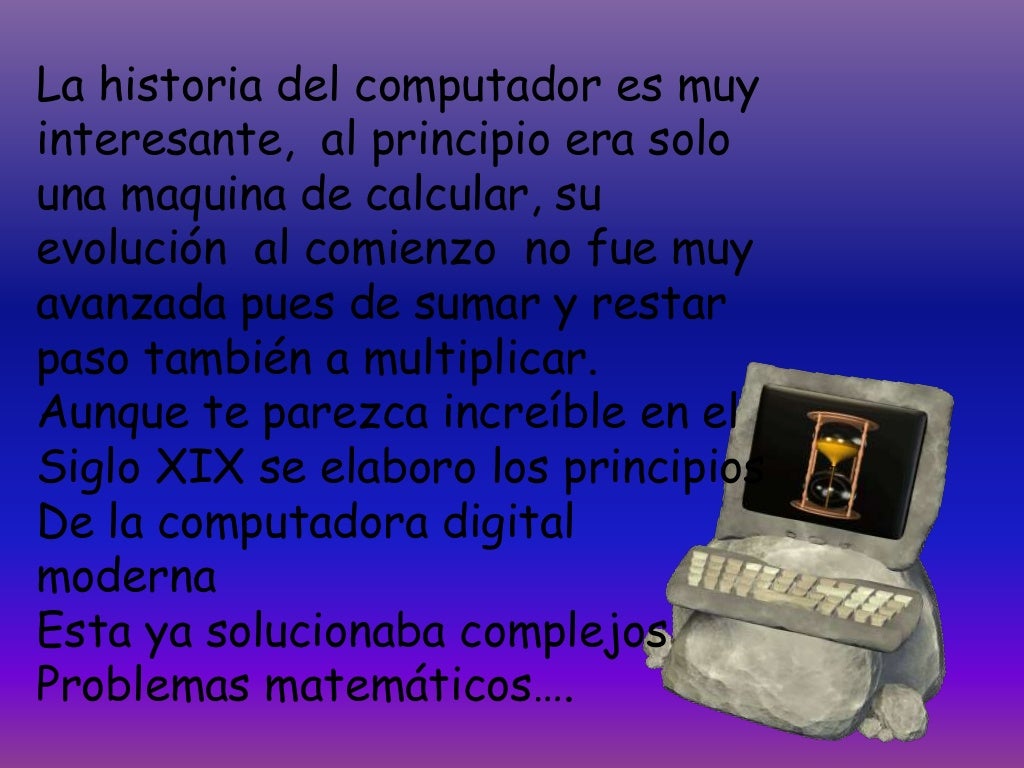 la historia del computador, para niños