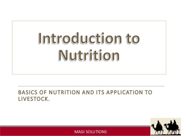 Animal Nutrition Introduction