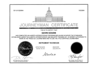 Journeyman Certificate