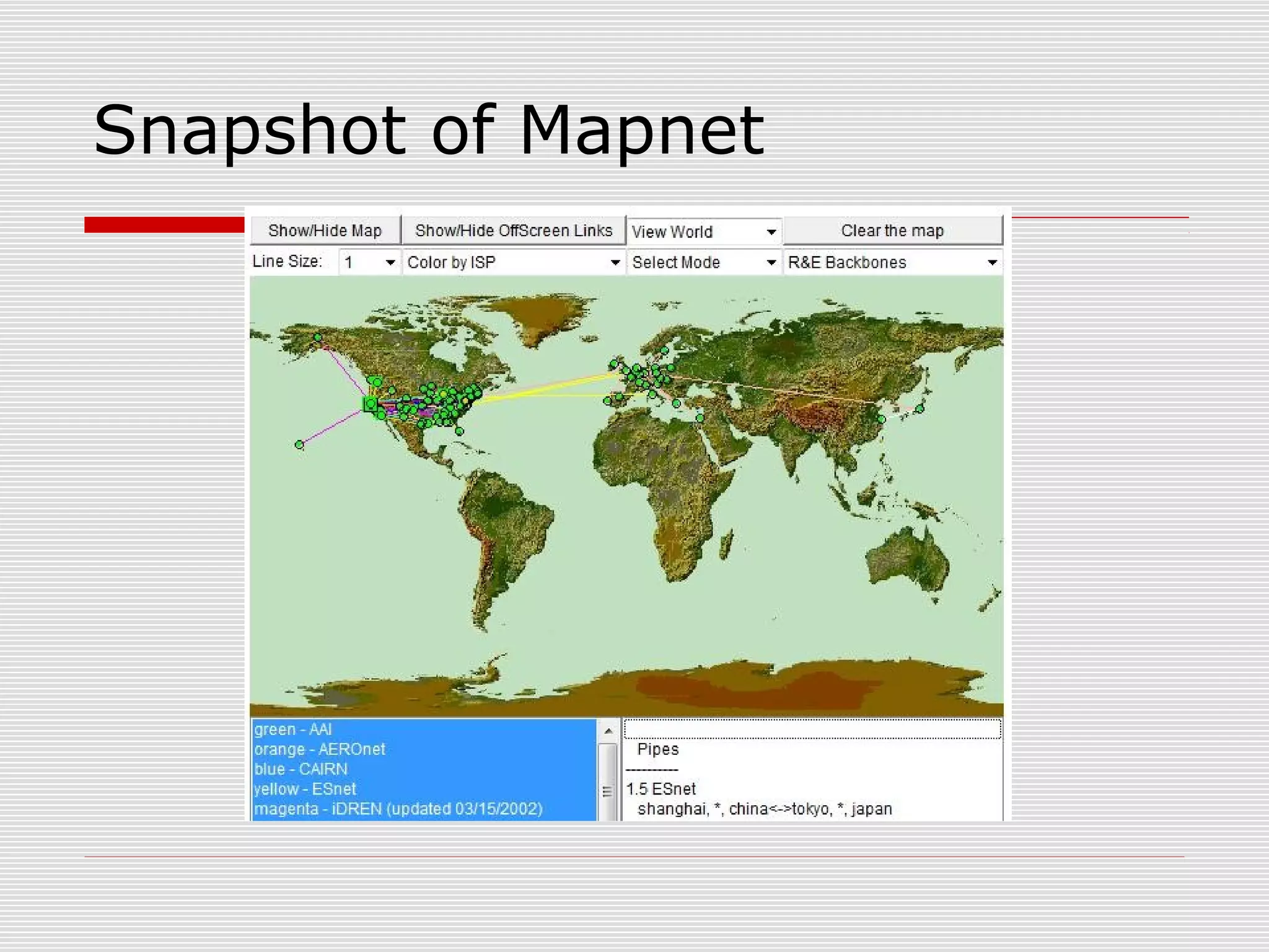 Snapshot of Mapnet
 