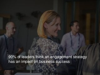 90% of leaders think an engagement strategy
has an impact on business success
 
